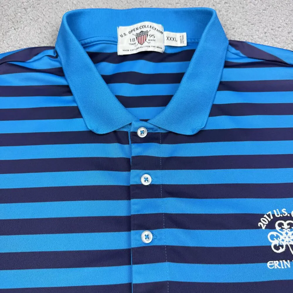 2017 U.S. Open Erin Hills Shirt Polo Mens 3XL Blue Stripe Golf USGA Tournament